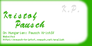 kristof pausch business card
