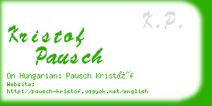 kristof pausch business card